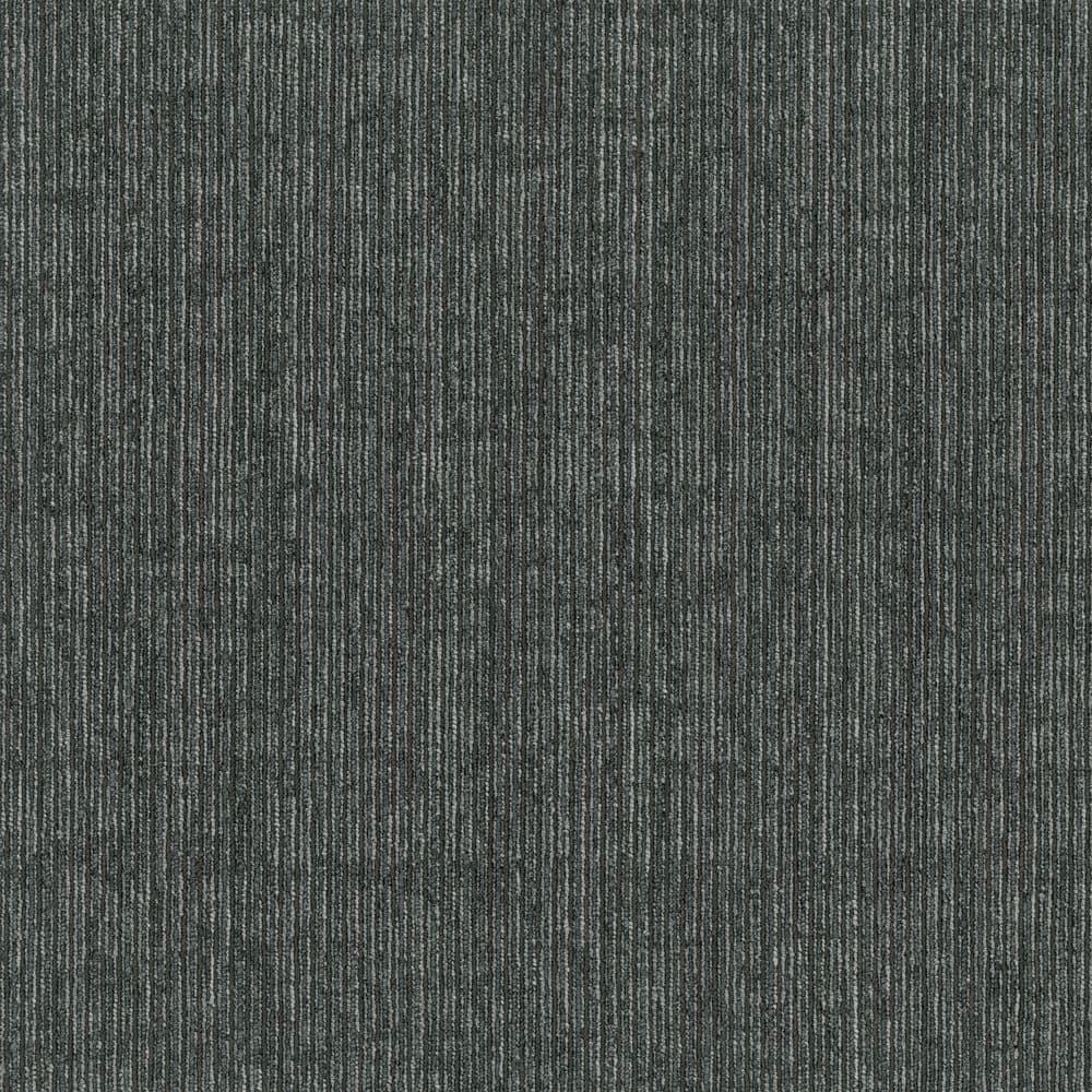 Charcoal 24" x 24" Low Pile Polyester Carpet Tile