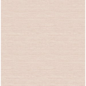 Agave Light Pink Faux Grasscloth Wallpaper Sample