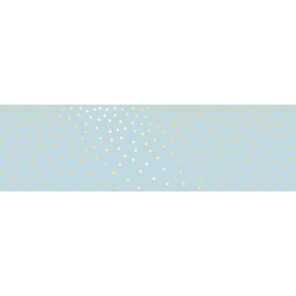 Blue and Gold Falling Dots Removable Wallpaper Border