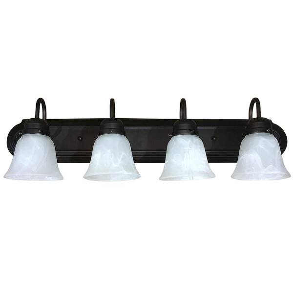 Unbranded Monica 4-Light Oil Rubbed Bronze Bathroom Vanity Light