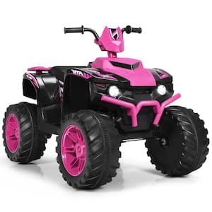 16.8 in 3-7 years old Ride On Car w/LED Lights Music USB Pink