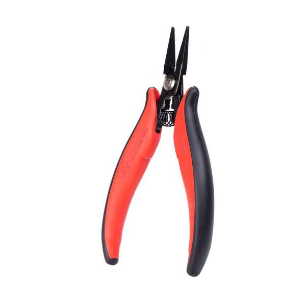 8 in. 1000-Volt Insulated Long Nose Pliers with Cutter and Chrome Plating  in Red/Yellow