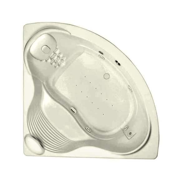 Aquatic Infinity 4 5 ft. Center Front Drain Bathtub in Biscuit-DISCONTINUED