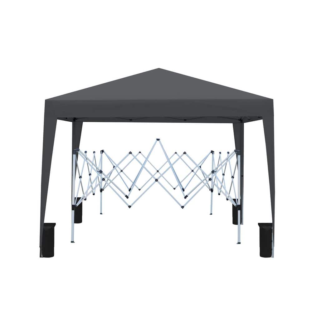 Outdoor 10 ft. x 10 ft. Black Pop Up Canopy Tent with Sidewalls and Windows price history on PriceWatchPro