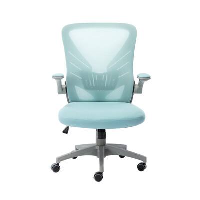 Tiffany Blue Mesh Swivel High Back Adjustable Height Ergonomic Executive Office Chair with Lumbar Back Support