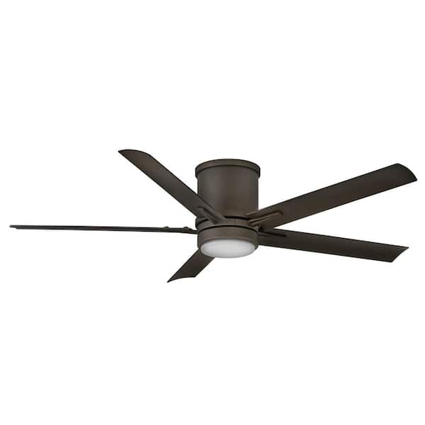 Vail Flush 52.0 in. Indoor/Outdoor Integrated LED Metallic Matte Bronze Ceiling Fan with Remote Control