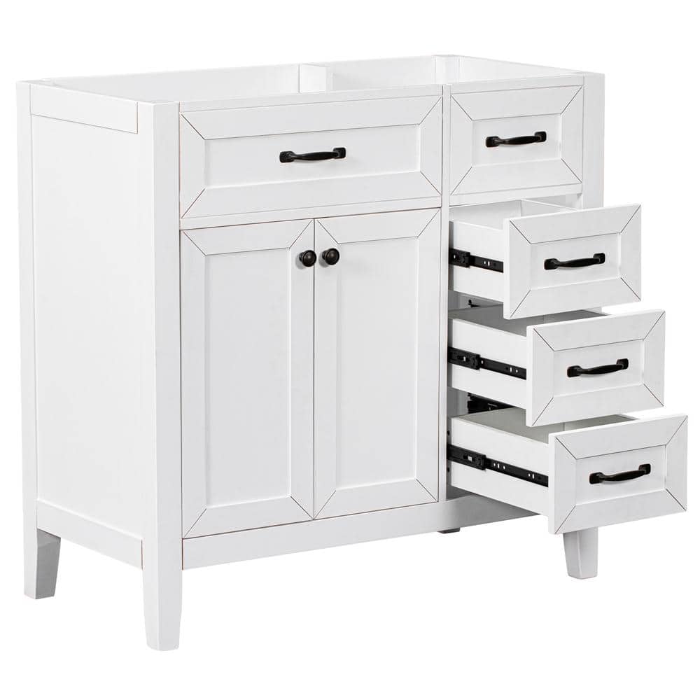 35.5 in. W x 17.7 in. D x 35 in. H Solid Frame and MDF Board Bath Vanity Ca