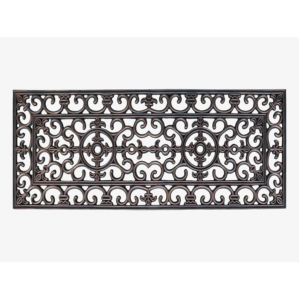 A1HC First Impression Paisley Copper 18 in. x 48 in. Rubber Double Border N