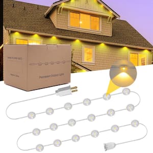 36 Light 50 ft. Indoor/Outdoor Plug-in Integrated LED Fairy String -Light, 2700K LED Permanent Light for Outside House