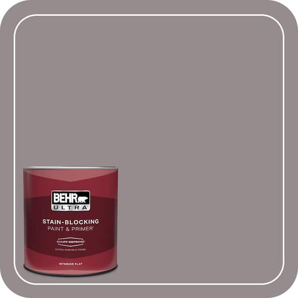 BEHR ULTRA 1 qt. #T18-03 Graylac Extra Durable Flat Interior Paint & Primer