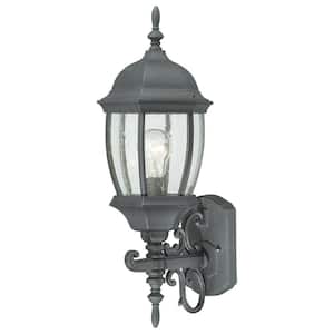 Covington 1-Light Black Outdoor Wall-Mount Lantern Sconce