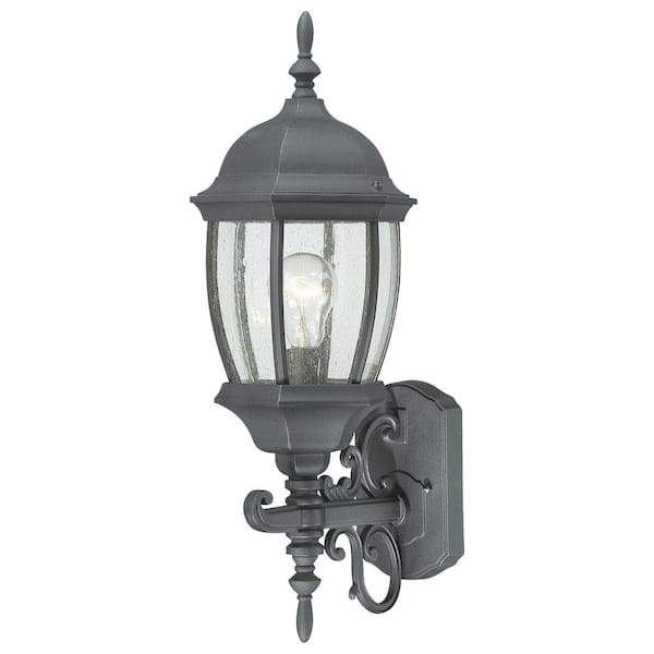 Thomas Lighting Covington 1-Light Black Outdoor Wall-Mount Lantern Sconce