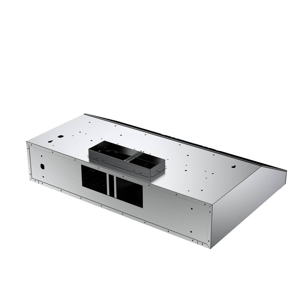 36-Inch Stainless Steel and Black Under Cabinet Range Hood
