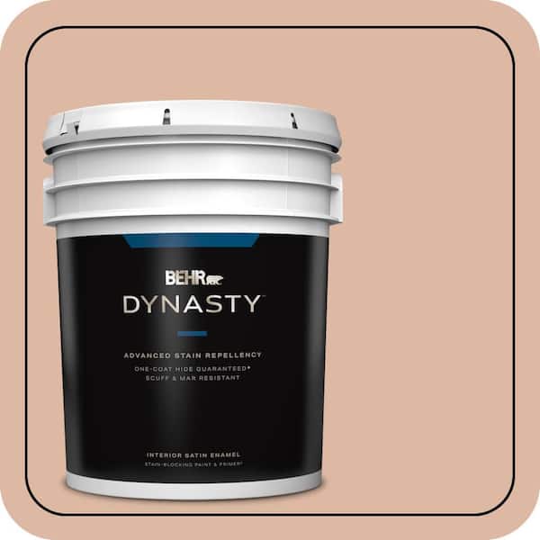 BEHR DYNASTY 5 gal. #ECC-60-1 Coral Bay Satin Enamel Interior Stain-Blocking Paint & Primer