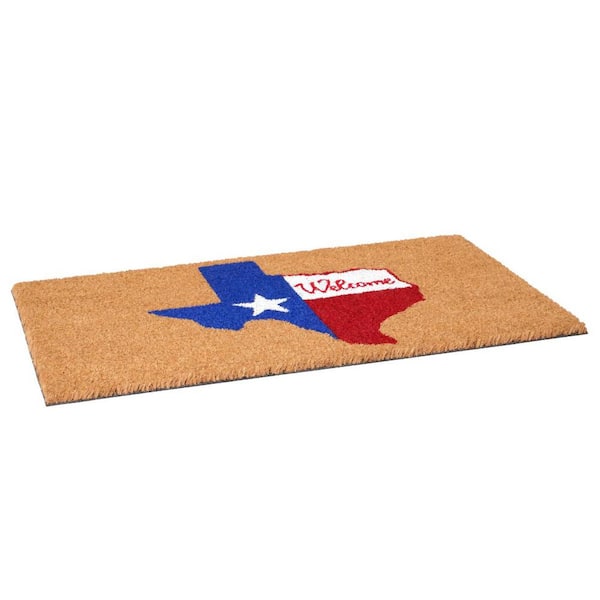 Multi-Colored 29 in. x 17 in. Coir Non-Slip Indoor/Outdoor Door Mat