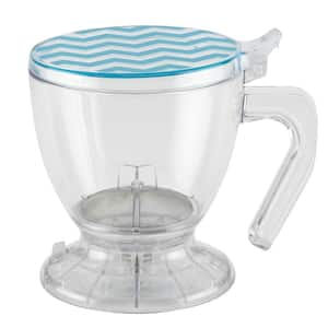 Coffee and Tea BPA-Free Plastic Smart Brewer, 19.5-Ounce, Blue Chevron