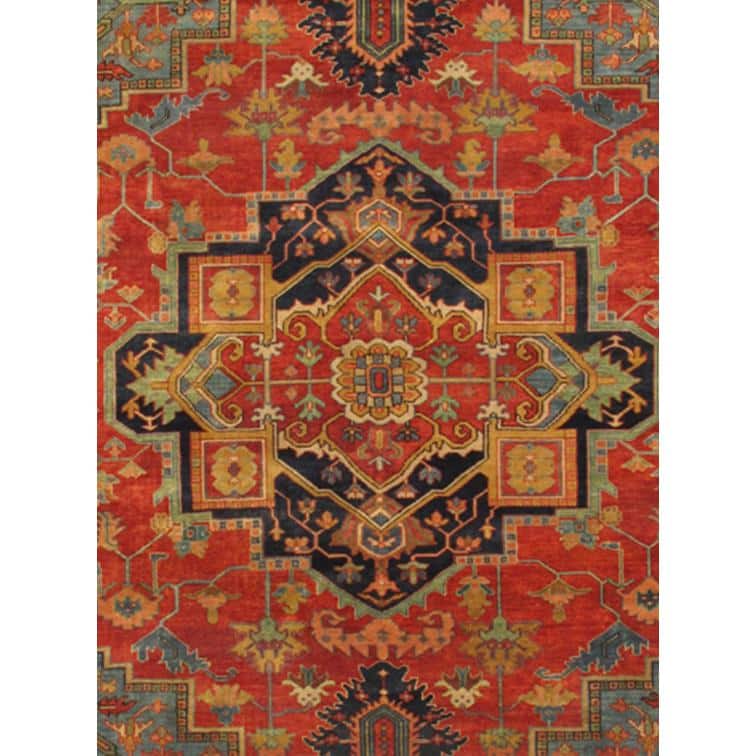 Hand-knotted Rust Wool 8' x 10' Oriental Area Rug