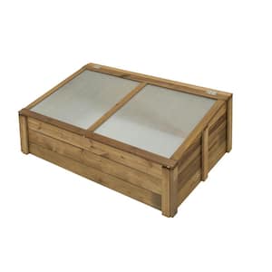 39.4 in.W x 23.6 in. D x 15.4 in. H Wooden Cold Frame