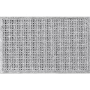 Waterhog Squares 23 in. x 35 in. PET Polyester Indoor Outdoor Door Mat Medium Gray