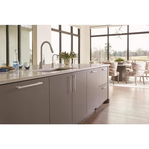 Status 8-13/16 in. (224mm) Modern Satin Nickel Bar Cabinet Pull