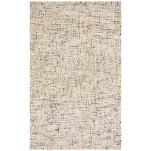 Abstract Beige/Gold 6 ft. x 9 ft. Marle Area Rug