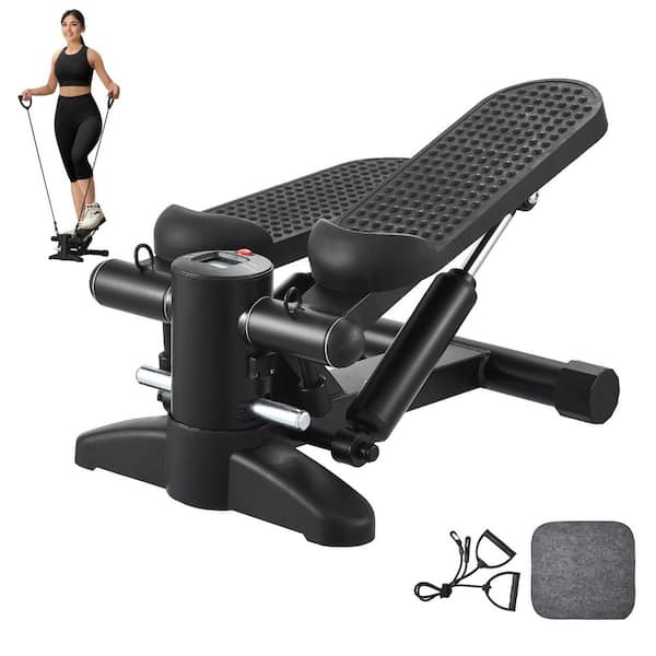 Stair Stepper, Full Body Equipment, Mini Stepper for Exercise at Home, Hydraulic Fitness Stepper with Resistance Bands