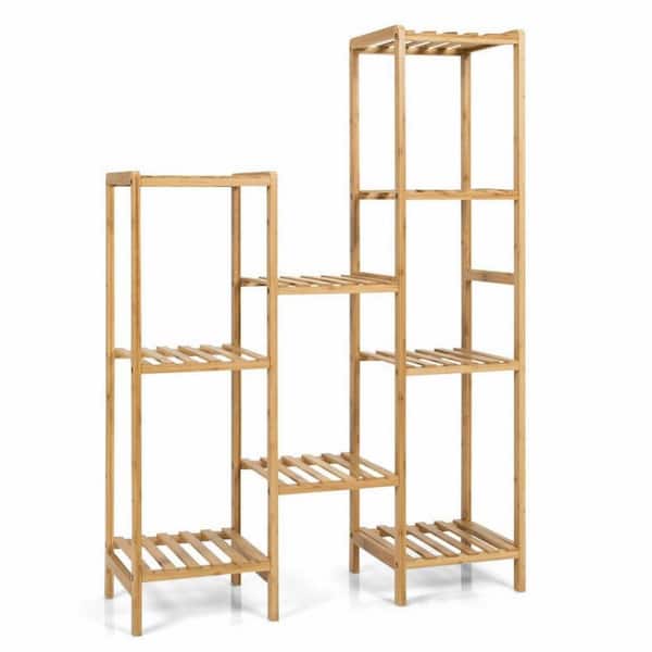 Minimalist 7-Tier free standing Shoe Rack Tower - Wooden Shoe Stand -Shoe  Shelf