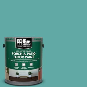 1 gal. #500D-5 Teal Zeal Low-Lustre Enamel Interior/Exterior Porch and Patio Floor Paint