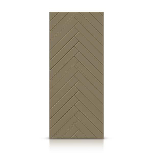 CALHOME 24 in. x 80 in. Hollow Core Olive Green Painted Composite MDF Interior Door Slab
