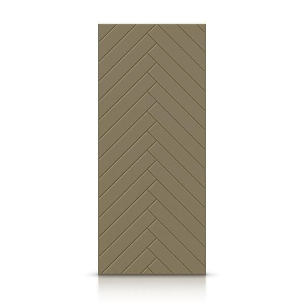 CALHOME 30 in. x 80 in. Hollow Core Olive Green Painted Composite MDF Interior Door Slab
