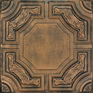 Evergreen Antique Bronze 1.6 ft. x 1.6 ft. Decorative Foam Glue Up Ceiling Tile (21.6 sq. ft./Case)