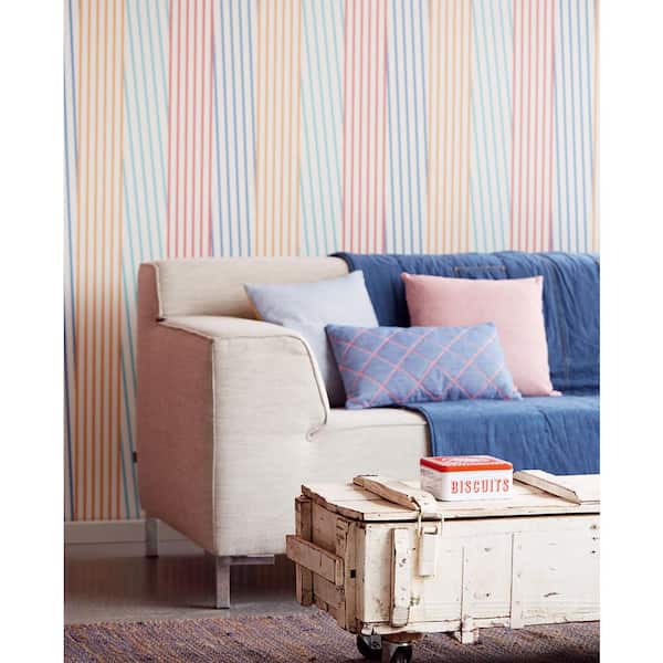 Maryam Multicolor Modern Stripe Wallpaper