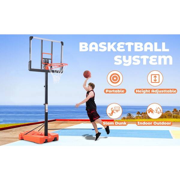 Winado 7 ft. to 10 ft. H Adjustable Basketball Hoop for Indoor/Outdoor Kids  Youth Playing 604339504446 - The Home Depot