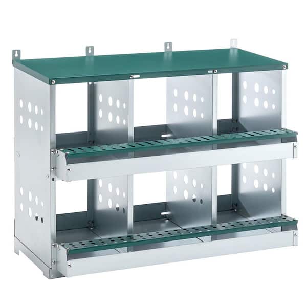 Chicken Nesting Box, 6 Room Metal Nesting Boxes for Chicken, Galvanized steel Nesting Boxes for Hens,Poultry Fencing