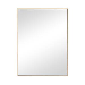 24 in. x 18 in. Gold Contemporary Wood Rectangle Wall Mirror