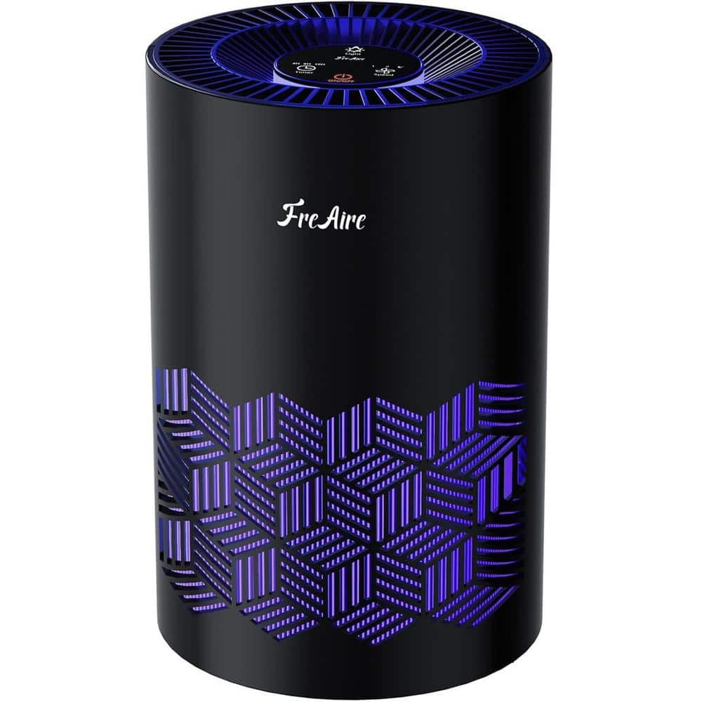 215 sq. ft. HEPA Air Purifier for Bedroom with RGB Lights, for Dust Pets, S