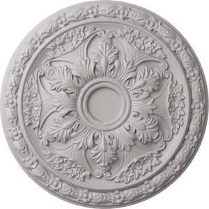 20 in. x 1-5/8 in. Baile Urethane Ceiling Medallion (Fits Canopies upto 3-1/4 in.), Ultra Pure White