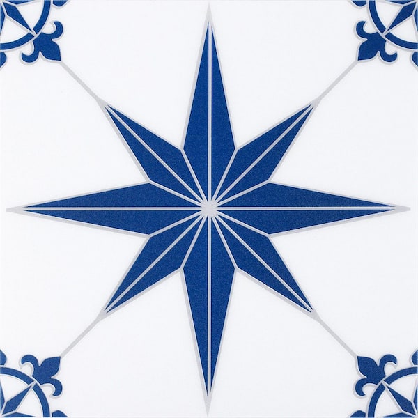 Blue Peel and Stick Wall Tile Self-Adhesive PVC Tile Sticker for Wall Backsplashe, 7.87 in. x 7.87 in. 10-Pack