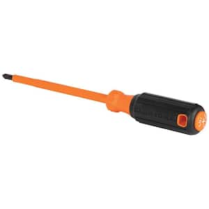 Insulated Screwdriver, #2 Phillips Tip, 6 in. Round Shank