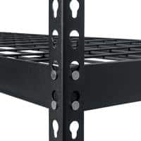 Black Powder Coated 5-Tier Metal Wire Shelving Unit