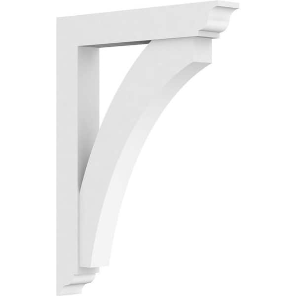 Ekena Millwork Standard Thorton 3 in. W x 32 in. H x 24 in. D Signature Urethane Polyurethane Bracket With Traditional Ends