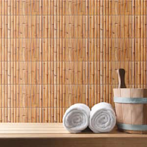 Bamboo Haven Clay Brown 5-7/8 in. x 11-7/8 in. Ceramic Wall Tile (9.8 sq. ft./Case)