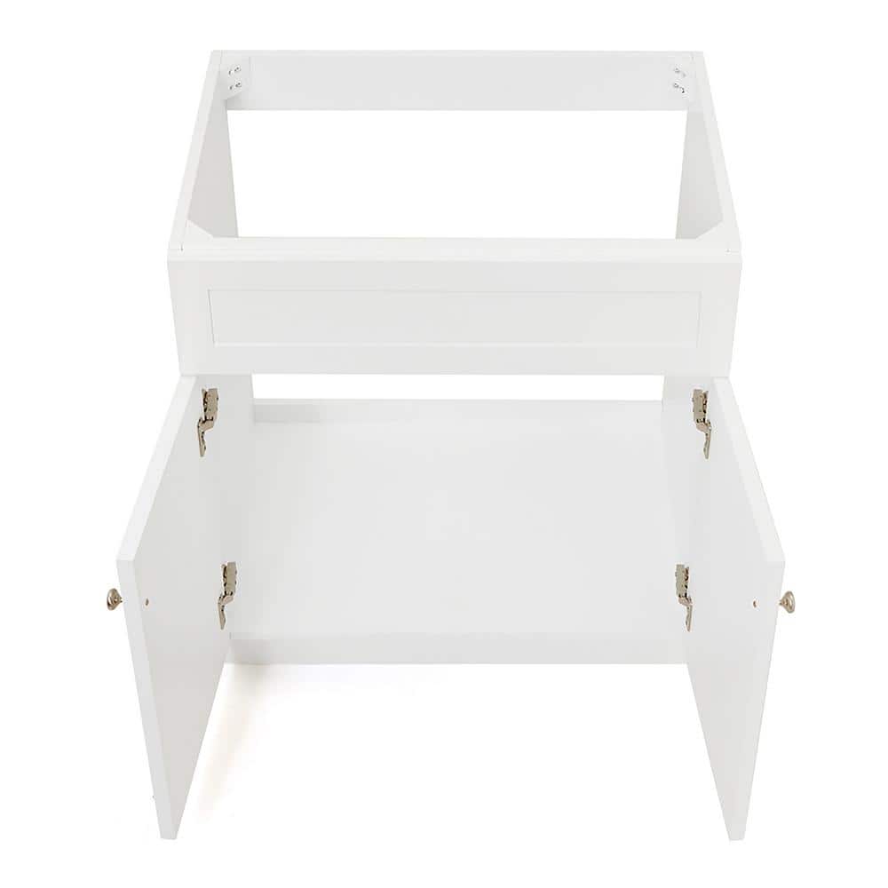 Hamlet 30" White Solid Wood Freestanding Bathroom Vanity Cabinet