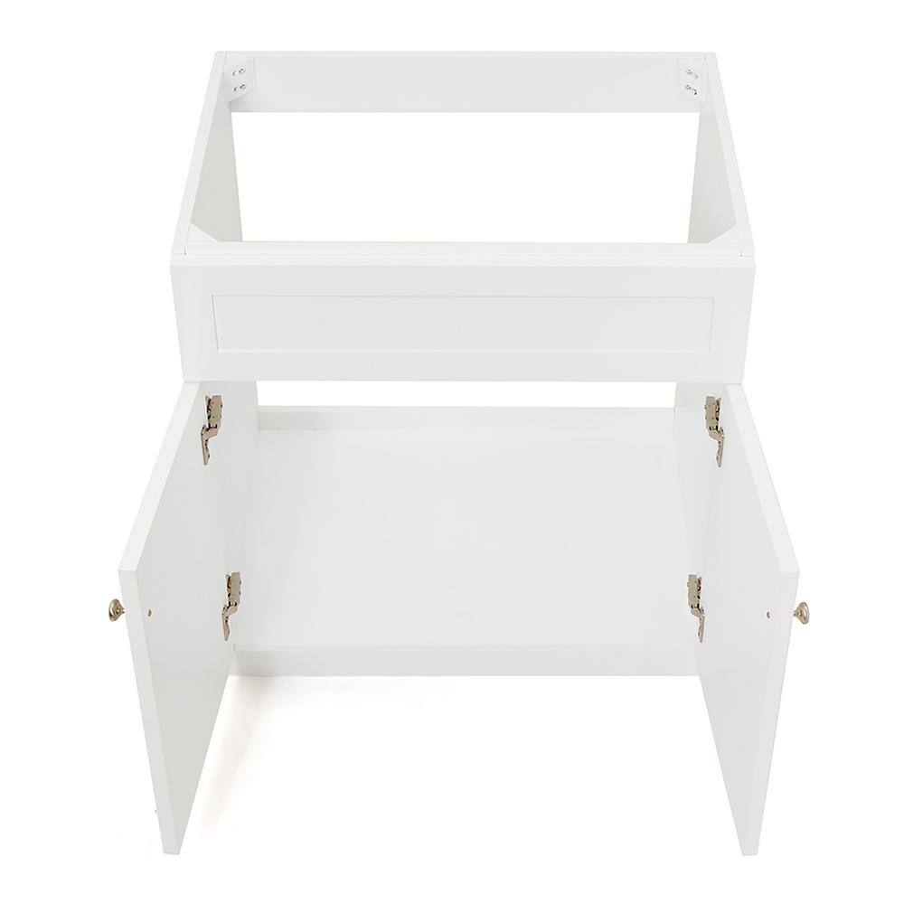 Hamlet 30" White Solid Wood Freestanding Bathroom Vanity Cabinet