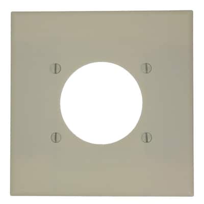 Ivory 2-Gang Single Outlet Wall Plate (1-Pack)