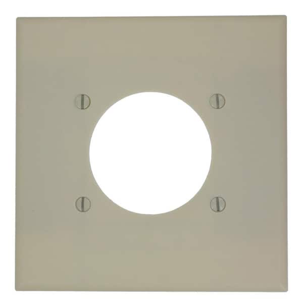 Leviton Ivory 2-Gang Single Outlet Wall Plate (1-Pack)