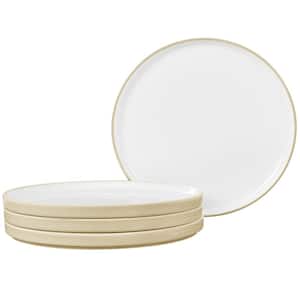 Colortex Stone Ivory 9.75 in. Porcelain Dinner Plates, (Set of 4)