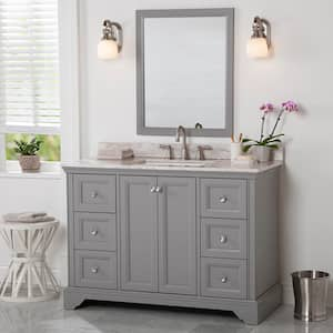 Stratfield 49 in. W x 22 in. D x 38 in. H Single Sink  Bath Vanity in Sterling Gray with Winter Mist Stone Composite Top