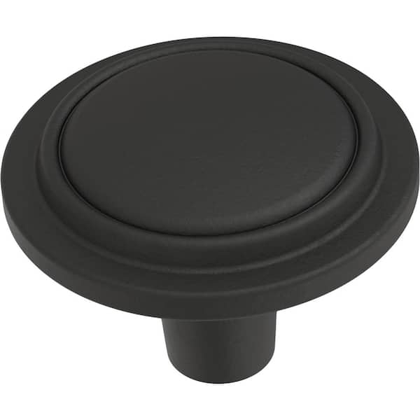 Liberty Top Ring 1-1/4 in. (32 mm) Matte Black Round Cabinet Knob