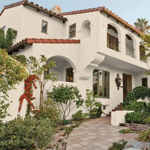 BEHR MARQUEE 1 gal. QE 17 Ivory Stone Satin Enamel Exterior Paint